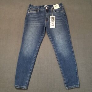 Refuge Denim Skinny Jeans Womens 11 Blue Miami High Rise Stretch 56-326 DRK